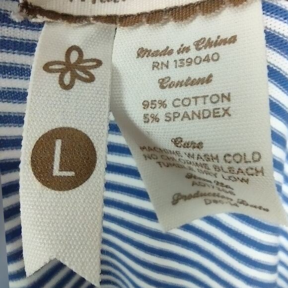 Matilda Jane Between the Lines Blue Stripe Tulle Dress Size Large - Picture 5 of 15